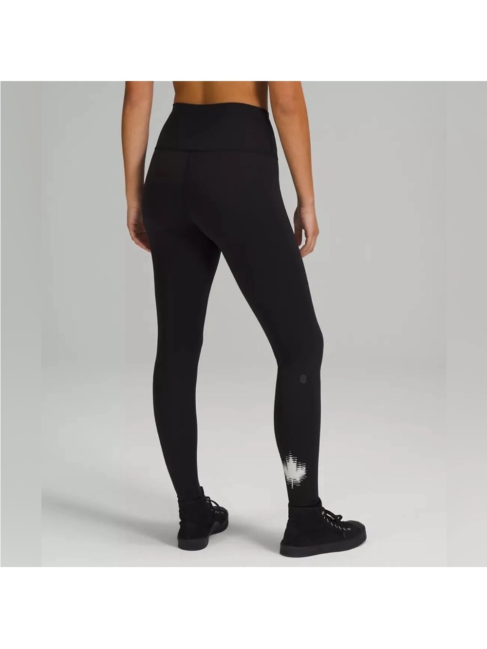 lululemon athletica Black High-Rise Leggings with Reflective Heel Accent